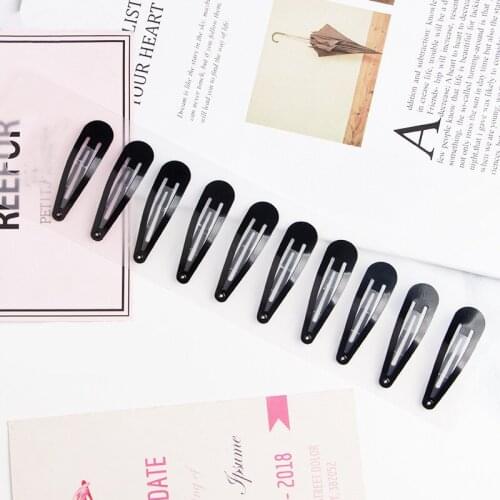 10PCS/Set New Simple Black Girls Hair Clips Fashion Women Hairpins Metal Barrettes Kids Hairgrips Hair Styling Accessories