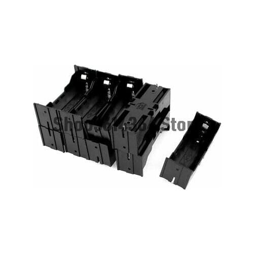 10Pcs Plastic Single 26650 Battery Holder Case Storage Box Black