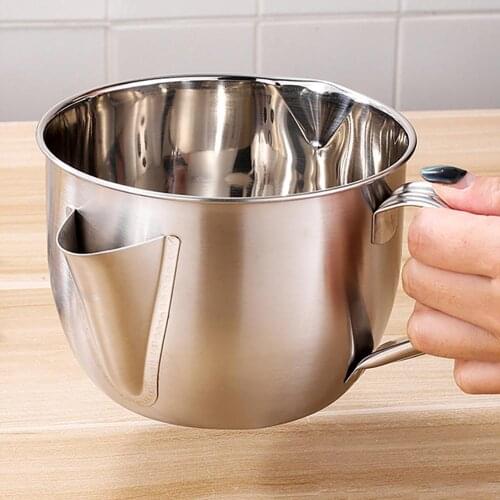 1000ml Multi-use Stainless Steel Gravy Oil Soup Fat Separator Grease Oiler Filter Strainer Bowl Home Kitchen Cooking Tools #W0