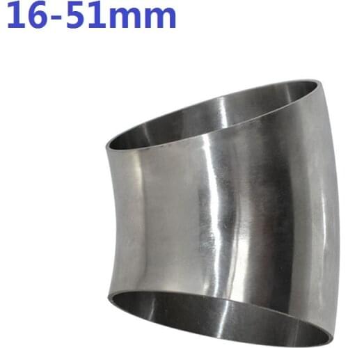 19mm-102mm SS304 Stainless Steel 45 Degree Weld Elbow Pipe- Fittings Car Accessories Exhaust Tube Bends