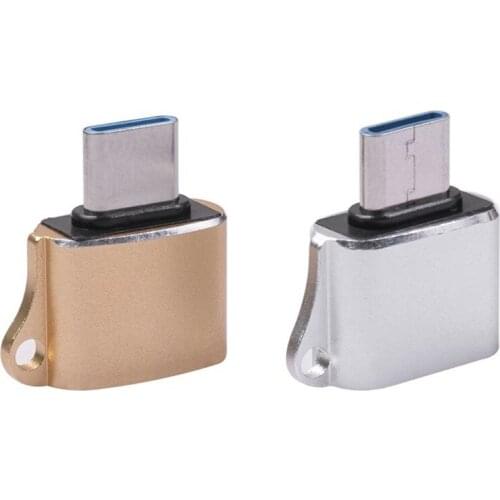 2Pcs Type-C to USB 2.0 Male Adapter OTG Aluminum Alloy