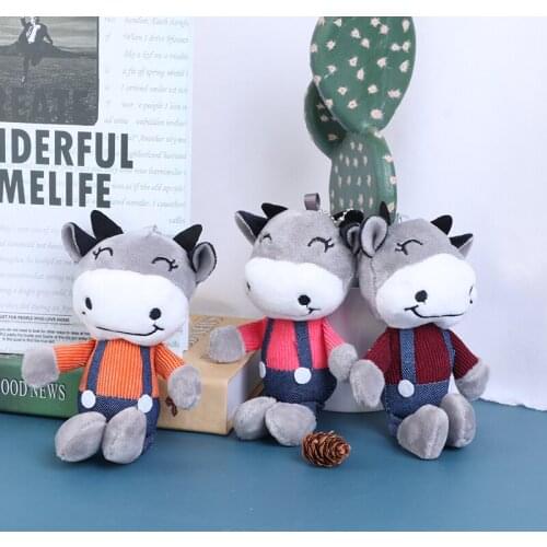 2021 Year Chinese Zodiac Ox Cattle Plush Toys Cute Red Milk Cow Mascot Plush Doll Stuffed For Children Kids Birthday Gift