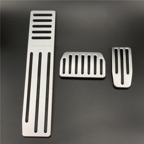 3pcs Aluminium alloy Accelerator Foot Rest Modified Pedal Pad for Tesla Model S Model X Pedals Car Accessories