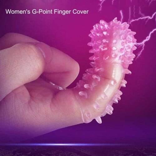 5Pcs/Set Single Finger Spiked Condoms Reusable Impotence Erection Extensions Condoms Clitoris Stimulator G point Sex Toys