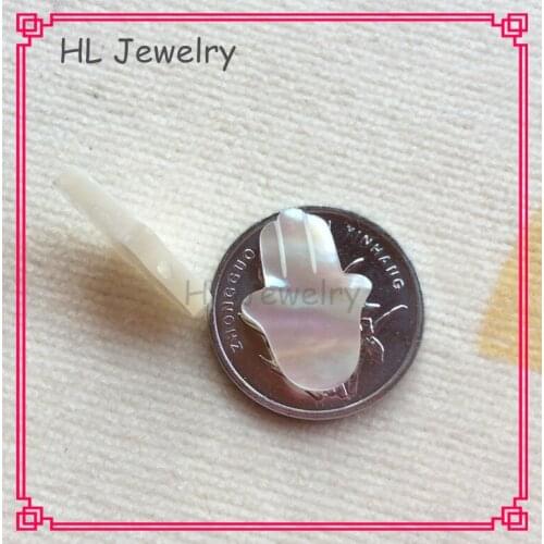 50PCS/Lot 11*16MM Hamsa Hand Shell Beads For DIY Jewelry