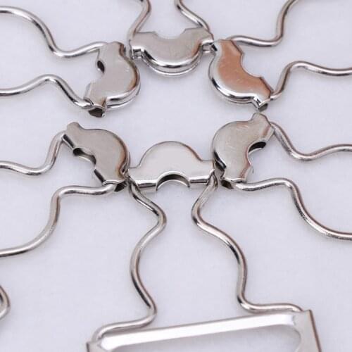6 Sets Suspender Buckles Strap Adjuster Fastener Clip For Garment Metal Buckles H55E