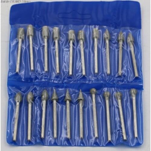 20/pcs 6X3mm Diamond Rotary Tool Sintered Diamond Burs Abrasive Grinding Head Accessories Diamond Bits