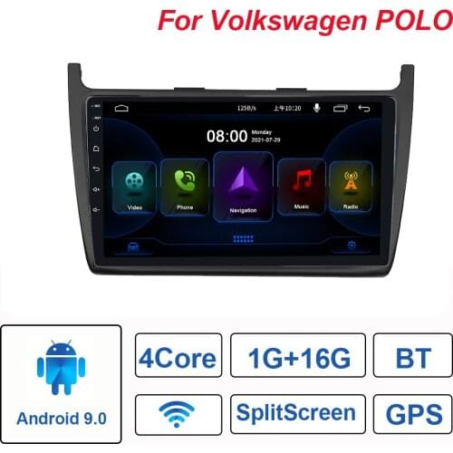 2Din Android 9.0 Autoradio For Volkswagen POLO 5 2008 - 2020 Car Radio Multimedia Video Player FM GPS Bluetooth NO DVD