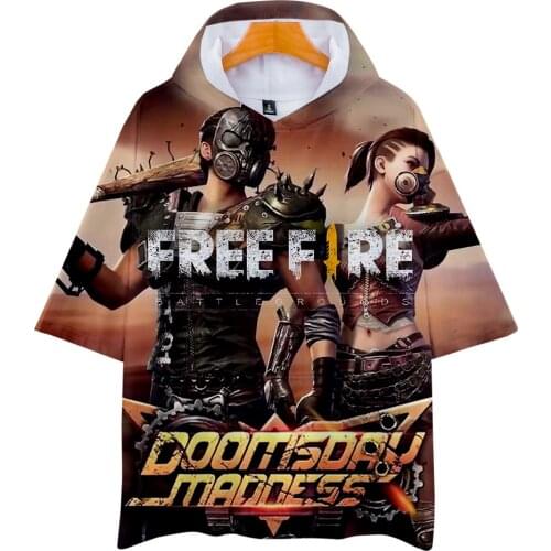 Free Fire Shooting Game 3D T-shirt Men/Women Summer Hooded Tshirt Funny Fashion Tee Shirt Boys/Girls Casual Tshirts Sexy Print