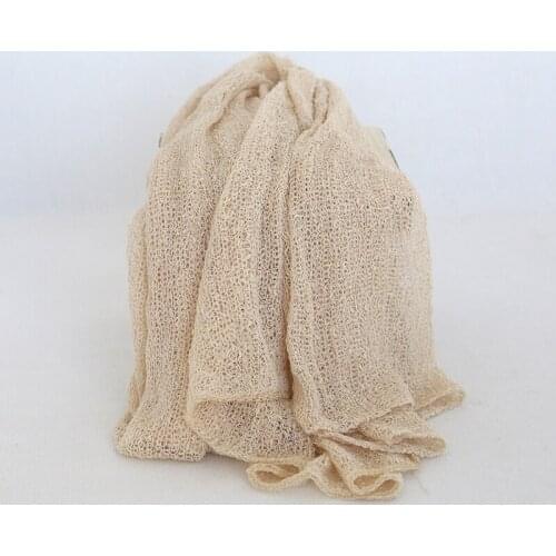 Beige color Close Knit Newborn Stretch Rayon wrap Multiple Color Baby Sweater Jersey wrap Layering Fabric Photography props