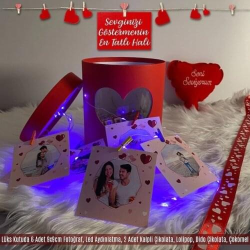 Valentines Heart Cylinder In The Box Led photo Se 473138391