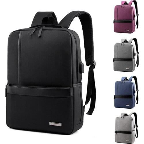 Business fashion backpack USB charging large capacity outdoor travel package travel bag men