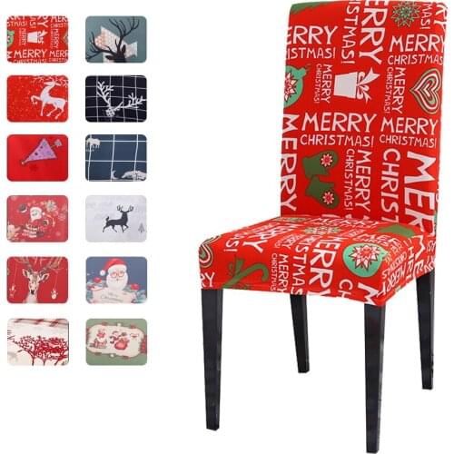 New Christmas Decoration Elastic Banquet Chair Cover Slipcovers Protector Household Hotel Dining Dustproof Spandex Stretchable