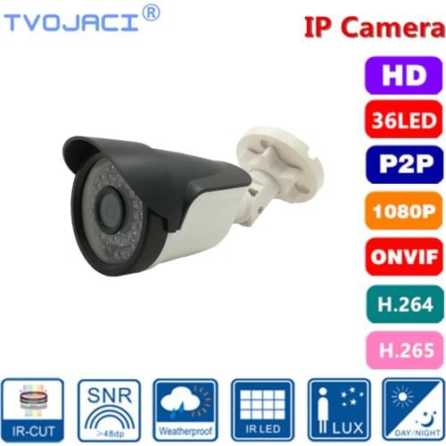 H.265 Surveillance IP Camera 20FPS 2MP1080PWaterproof Outdoor Network CCTV Camera With 36PCS IR LED Plast bullet Camera ONVIF