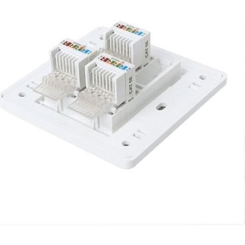 86 Type Computer Socket Panel CAT5E Network Module RJ45 Cable Interface Outlet