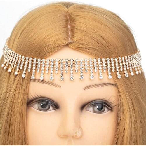 Korean bride heirwear luxury crystal rhinestone ribbon exquisite wedding accessories high-end wedding dress accessories