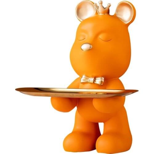 Creative cute animal porch key storage tray Nordic light luxury home decoration accessories Eco-friendly resin desktop ornament