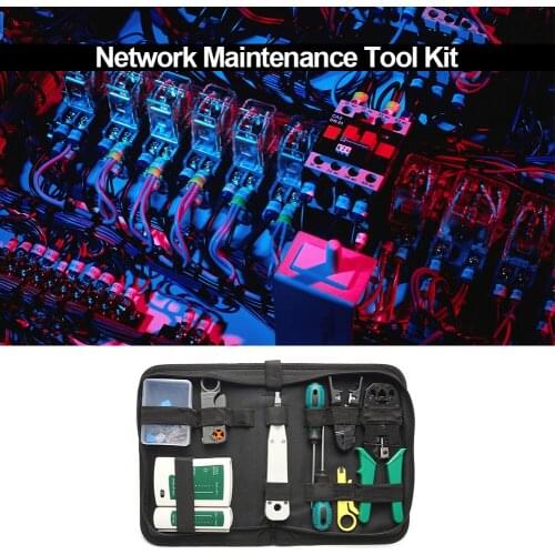 14pcs/Set RJ11 RJ45 RJ12 Cable LAN Tester Crimp Plier Crimper Plug Clamp Portable Ethernet Network Repair Tool