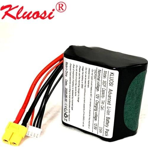 12V Li-ion Battery 12.6V 7Ah 3S2P UAV Use Single Cell NCR18650GA KLUOSI Combination Suitable for Parrot Disco and Various Drones