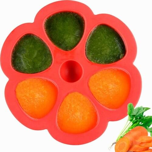 Baby Food Supplement Tray Baby Food Container BPA Fruit Breast Milk Storage Box Does Not Contain Silicone Baby Flower Plaid