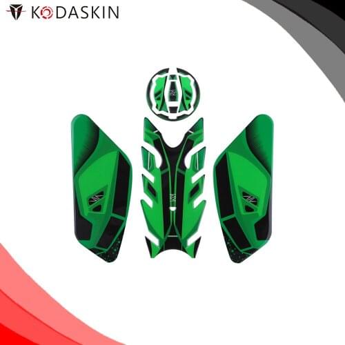 Modified Car Stickers Personalized Fuel Tank Stickers Non-slip Creative 3D Decal for Kawasaki Z900 Z650 NINJA650/ER6F Green