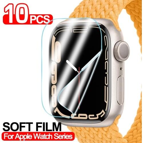 Screen Protector Not Tempered Glass for Apple Watch 3 2 38MM 42MM Clear Full Protective Film for iWatch 4 5 6 SE 40MM 44MM cover