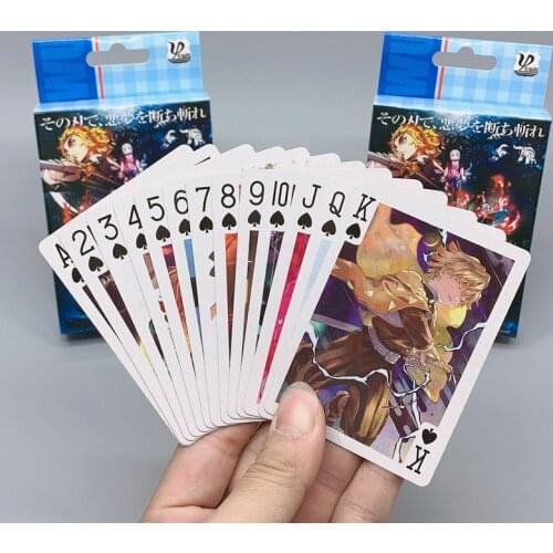 New Anime Demon Slayer Cosplay Playing Cards 54 Sheets Card Captor Card Anime Adult Accessories Props Christmas Halloween Gift
