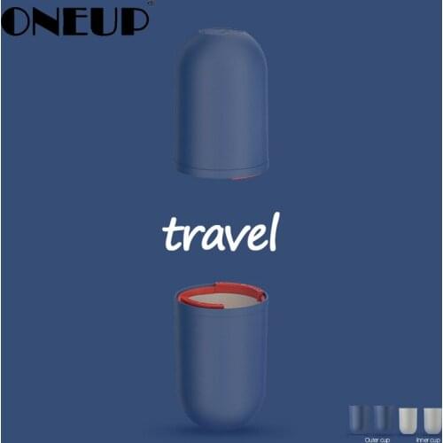 ONEUP Creative Travel Wash Cup Double Layer Plastic Toothbrush Storage Box Outdoor Wash Accessories Portable Travel Bathroom Set
