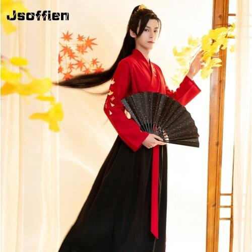 Original Chinese Traditional Hanfu Costume Ancient Swordsman Cosplay Clothing Woman Man Tang Suit Folk Dance Wear