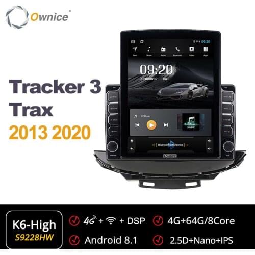 Ownice Nano Vertical Android Car Radio 2din for Chevrolet Tracker 3 Trax 2013 2020 Car Auto Audio Video System Unit SPDIF