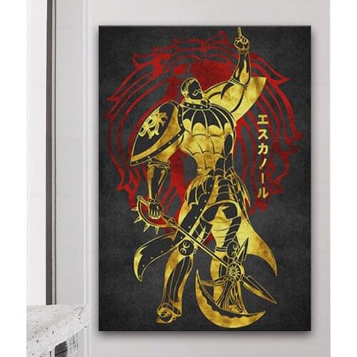 Seven Deadly Sins Escanor poster Canvas Wall Art Decoration prints for living Kid Children room Home bedroom decor Painting