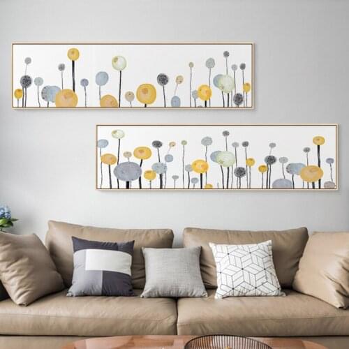 RELIABLI ART Nordic Style Posters Flowers Dandelion Canvas Painting Fresh Home Decor Wall Art Pictures For Living Room No Frame