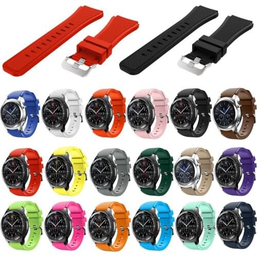 22mm Sports Silicone Watch Band for Samsung Gear S3 Frontier/Classic Strap for Xiaomi Huami Amazfit Pace/Stratos 2/1 Wristbands