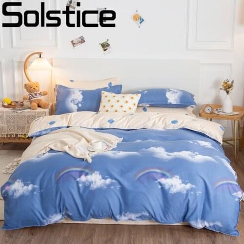 Solstice Home Textile King Queen Twin Bed Linens Black Shooting Star Duvet Cover Sheet Pillowcase Boy Kid Teen Girl Bedding Sets