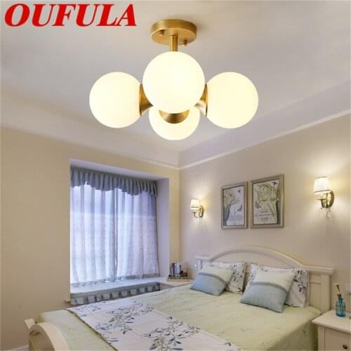 OUFULA Modern Chandeliers Copper Contemporary Home Creative Decoration For Home Living Room Dining Room Bedroom