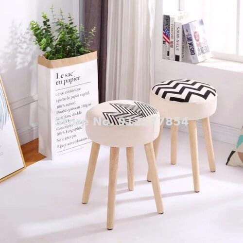 Dining stool stool dressing table stool solid wood simple modern makeup stool home bedroom net red lazy chair bench