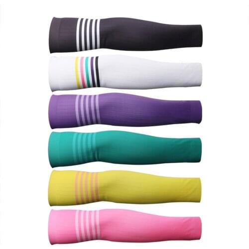 Summer Reflective Cycling Sleeves Arm Warmers for Men Women Sun UV Protection Breathable Running Compression Arm Sleeves