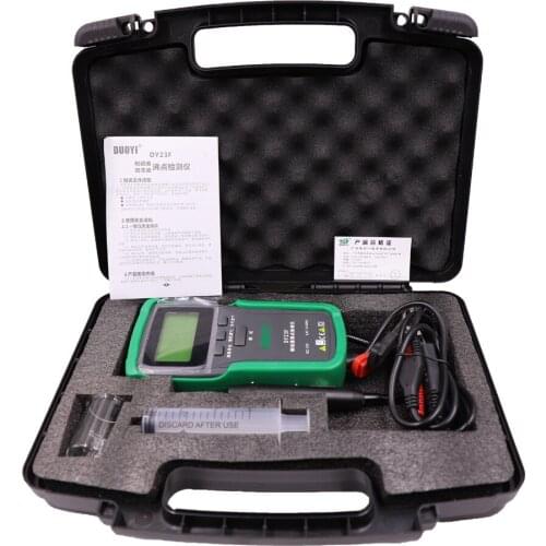 DUOYI DY23F Brake Fluid Boiling Point Tester Antifreeze Point Detector Automotive Car Brake System Diagnostics Tool 12V DOT345