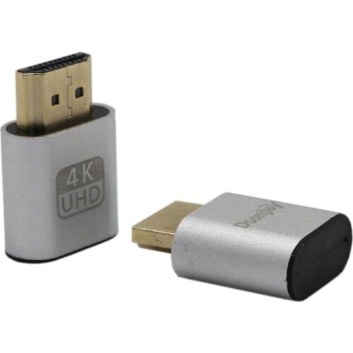 VGA HDMI Dummy Plug Virtual Display Emulator Adapter DDC Edid Support 1920x1080P For Video Card BTC Mining Miner