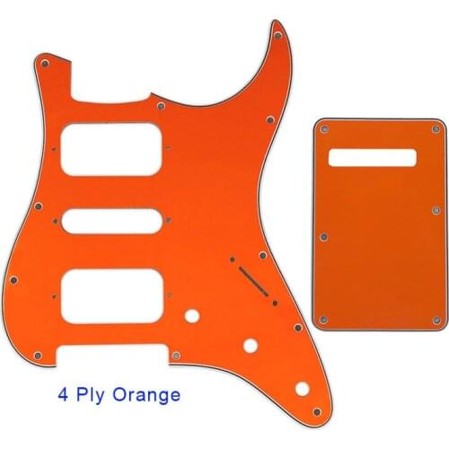 Pleroo Quality Guitar Pickguard -For US 11 Screw Holes Start St Single Humbucker HSH Scratch Plate & Back Plate