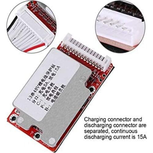 13 Series Protection Board Batteries Li-ION Conseil Li-polymère Protection Pack de BMS for 13S 48V / 54.6V