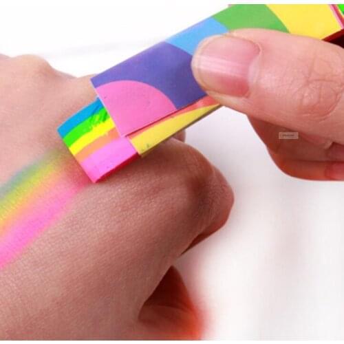 1pc Rainbow Body Painted Stick Colorful Tattoo Paint Pen Colored Child Kids Pen face Pigment Halloween Party Fancy Tools