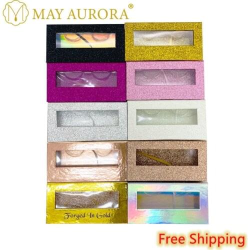 10/20/30 Pack Lashes Packaging Box Eyelashes Cases Package Wholesale Boite Faux Cils Vide Custom Lash Boxes Magnetic Mink Bulk