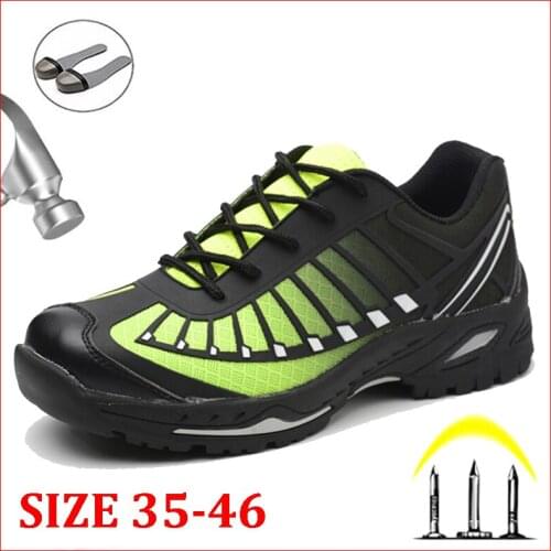 2020 Fashion Steel Toe Shoes Work Safety Shoes Men Work Sneakers Men Boots Anti-Smashing Construction Industrial Shoes Work