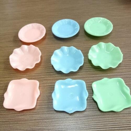 3pc/ set Mini Dish Plates Tableware Dinnerware Miniature Dollhouse Decoration Fairy Garden Home Decor DIY Accessories