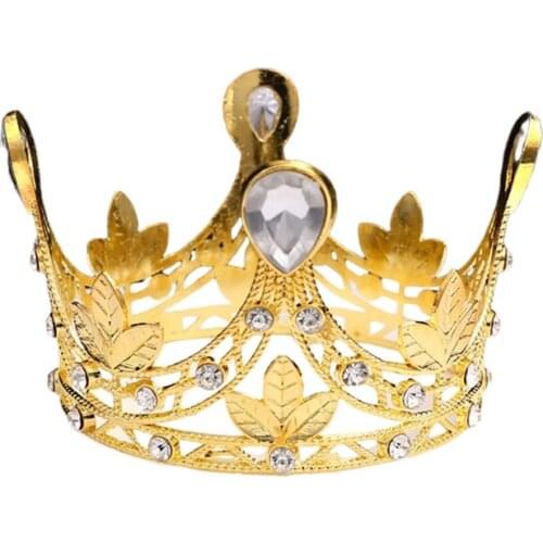 77HD Baby Crystal Rhinestone Crown Infant Mini Tiara Wedding Jewelry Hair Accessories