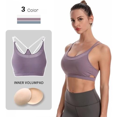 Womens Harness Sports Bra Without Frame Active Seamless Bra Push Up Bras For Women Gym
