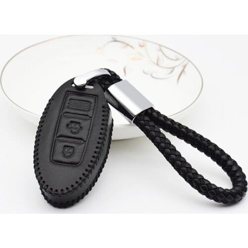 For Infiniti G37 FX35 Q50 QX70 G35 Q30 FX37 QX60 Q70 FX Car Remote Key Cover Case Genuine Leather Key Ring Shell Accessories