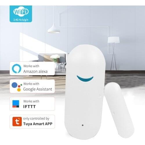New Tuya WiFi Door Window Sensor Open/Closed APP Monitoring Smart Home Security Alarm Detector Work With Alexa Google Home