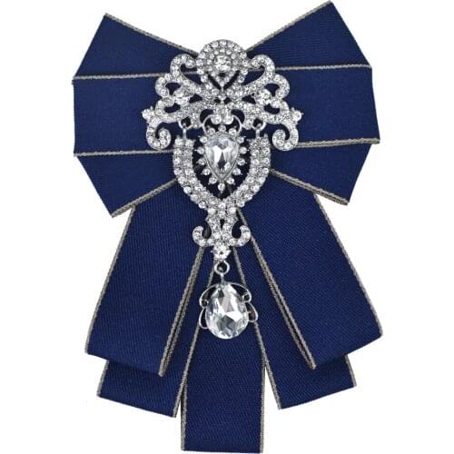 Rhinestone Bow Tie for Wedding Fashion Mens Business Banquet Cocktail Party Formal Wear Accessories Jewelry British Bowtie